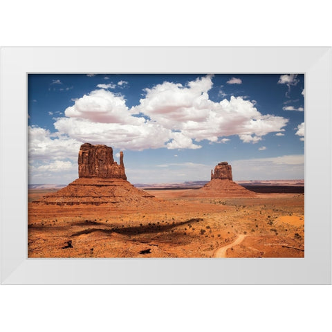 Monument Valley IV White Modern Wood Framed Art Print by Van Swearingen, Debra