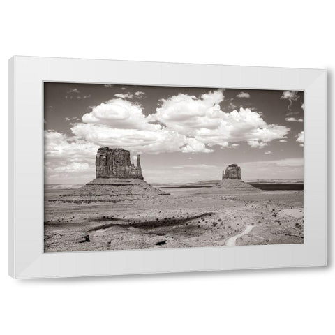 Monument Valley IV Sepia White Modern Wood Framed Art Print by Van Swearingen, Debra