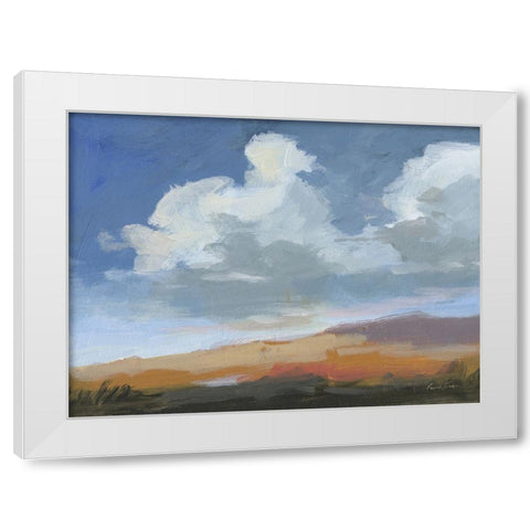 August Sky White Modern Wood Framed Art Print by Munger, Pamela
