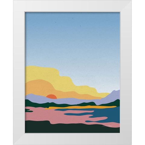 Hills and Valleys III No Clouds White Modern Wood Framed Art Print by Miller, Sara Zieve