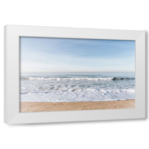 Santa Monica Beach I White Modern Wood Framed Art Print by Marshall, Laura