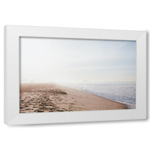 Santa Monica Beach II White Modern Wood Framed Art Print by Marshall, Laura