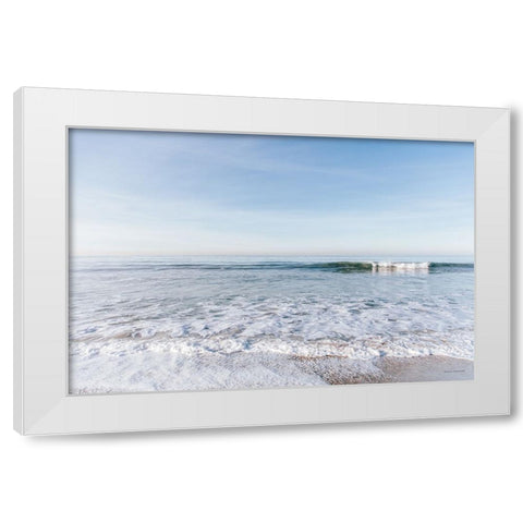 Santa Monica Beach III White Modern Wood Framed Art Print by Marshall, Laura