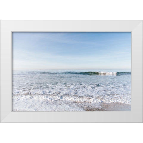 Santa Monica Beach III White Modern Wood Framed Art Print by Marshall, Laura
