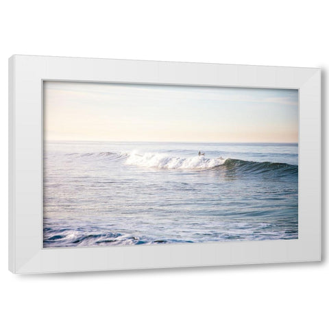 Santa Monica Beach IV White Modern Wood Framed Art Print by Marshall, Laura