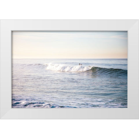 Santa Monica Beach IV White Modern Wood Framed Art Print by Marshall, Laura