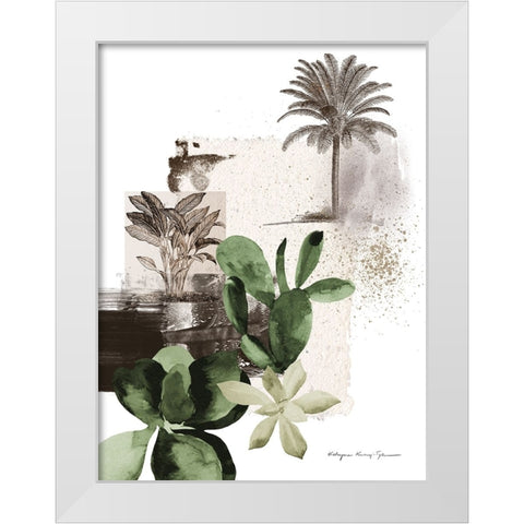 Botanicum White Modern Wood Framed Art Print by Kucwaj-Tybur, Kasia