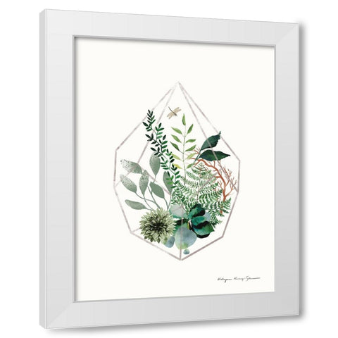 Terrarium White Modern Wood Framed Art Print by Kucwaj-Tybur, Kasia