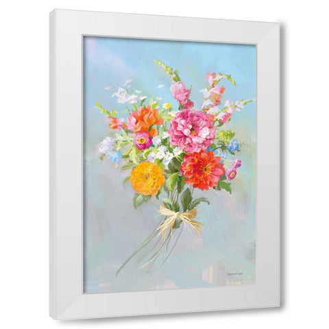 Country Bouquet II v2 White Modern Wood Framed Art Print by Nai, Danhui