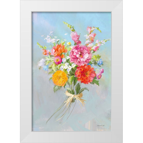 Country Bouquet II v2 White Modern Wood Framed Art Print by Nai, Danhui