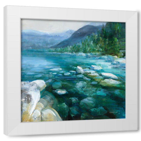 Western Lake II White Modern Wood Framed Art Print by Nai, Danhui