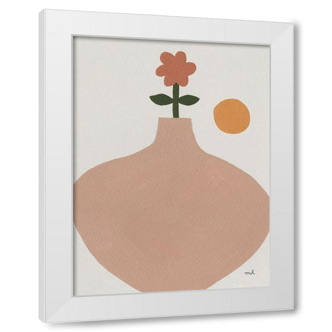 Flora I White Modern Wood Framed Art Print by Hershey, Moira