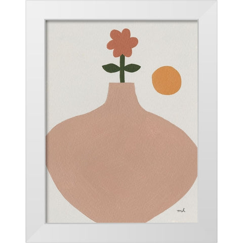 Flora I White Modern Wood Framed Art Print by Hershey, Moira