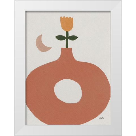 Flora II White Modern Wood Framed Art Print by Hershey, Moira
