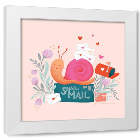 Sweet Hearts III White Modern Wood Framed Art Print by Graham, Gia