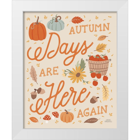 Harvest Wishes VI White Modern Wood Framed Art Print by Marshall, Laura