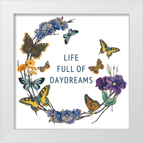 Butterfly Garden I White Modern Wood Framed Art Print by Portfolio, Wild Apple