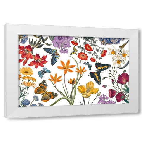 Butterfly Garden VI White Modern Wood Framed Art Print by Portfolio, Wild Apple