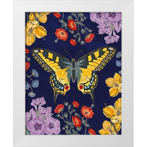 Butterfly Garden IV Dark White Modern Wood Framed Art Print by Portfolio, Wild Apple