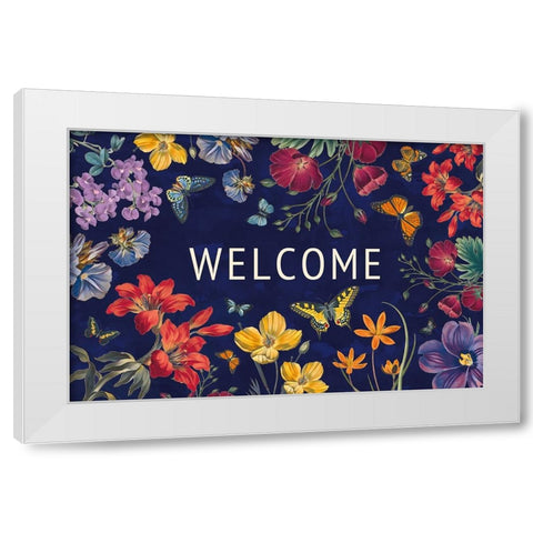 Butterfly Garden V Dark White Modern Wood Framed Art Print by Portfolio, Wild Apple