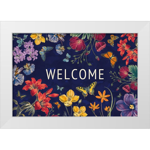 Butterfly Garden V Dark White Modern Wood Framed Art Print by Portfolio, Wild Apple