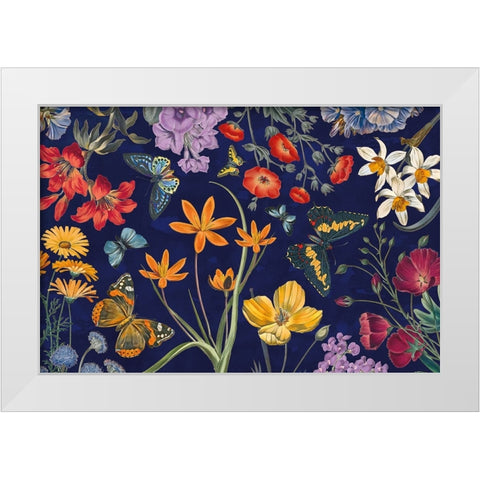 Butterfly Garden VI Dark White Modern Wood Framed Art Print by Portfolio, Wild Apple