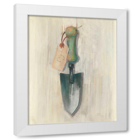 Trowel White Modern Wood Framed Art Print by Rowan, Carol