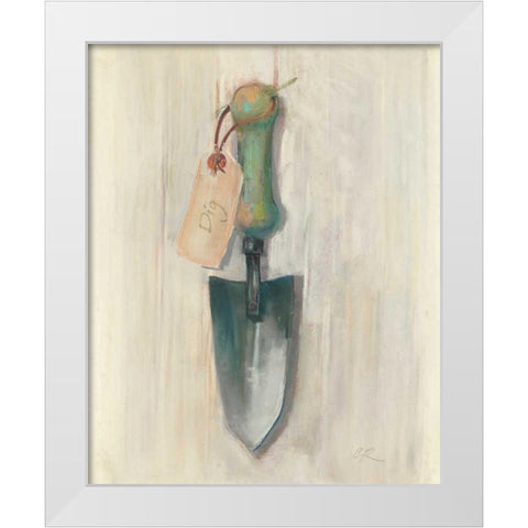 Trowel White Modern Wood Framed Art Print by Rowan, Carol