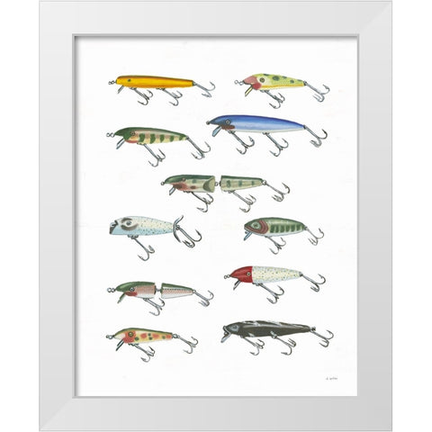 Fresh Catch IV White Modern Wood Framed Art Print by Wiens, James