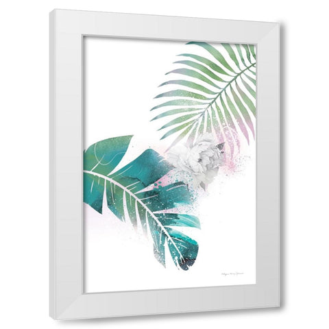 Tropical Floral II White Modern Wood Framed Art Print by Kucwaj-Tybur, Kasia