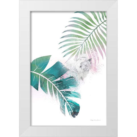 Tropical Floral II White Modern Wood Framed Art Print by Kucwaj-Tybur, Kasia