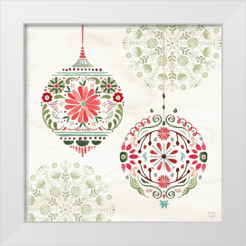 Festive Season VII White Modern Wood Framed Art Print by June, Dina