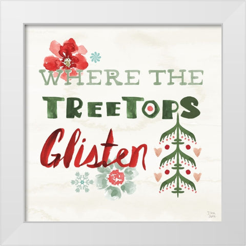 Festive Season XI White Modern Wood Framed Art Print by June, Dina