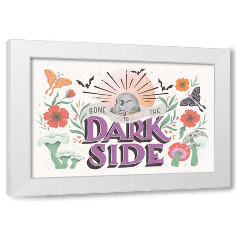 Dark Side I White Modern Wood Framed Art Print by Graham, Gia