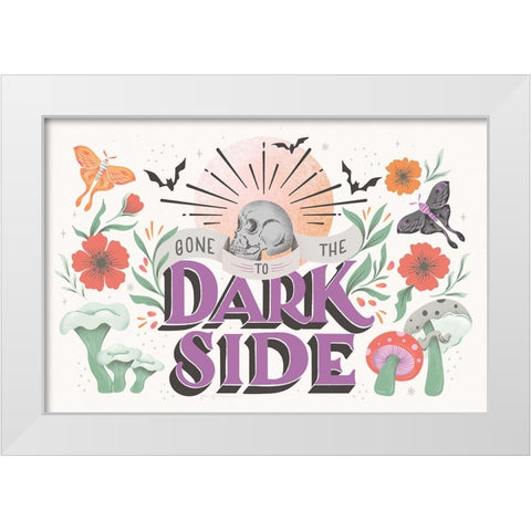 Dark Side I White Modern Wood Framed Art Print by Graham, Gia