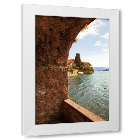 Lake Como Archway White Modern Wood Framed Art Print by Aledanda