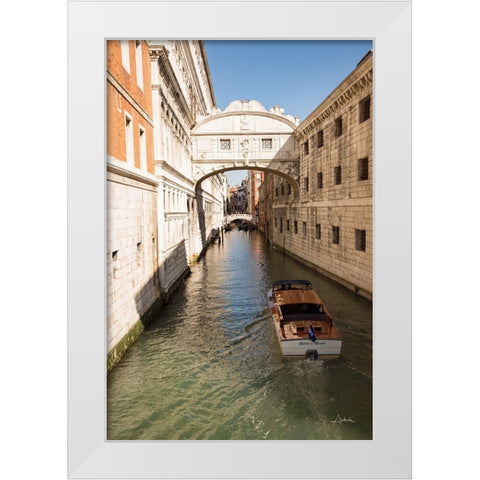 Bridge of Sighs White Modern Wood Framed Art Print by Aledanda