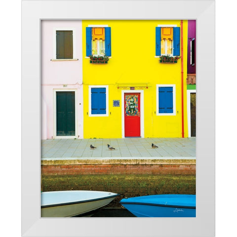 Venice Architecture III White Modern Wood Framed Art Print by Aledanda