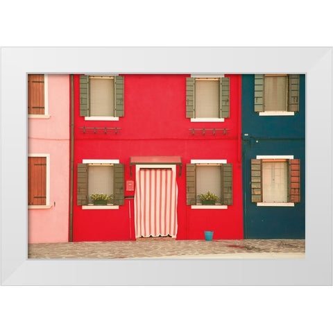 Venice Architecture V White Modern Wood Framed Art Print by Aledanda