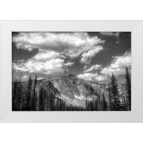 Wyoming Blues White Modern Wood Framed Art Print by Larson, Nathan