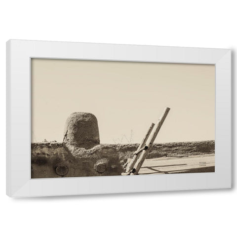 New Mexico Adobe White Modern Wood Framed Art Print by Larson, Nathan