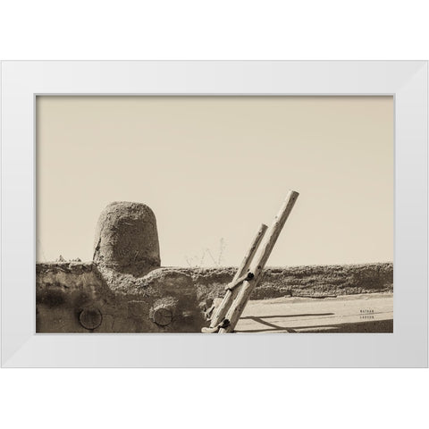 New Mexico Adobe White Modern Wood Framed Art Print by Larson, Nathan