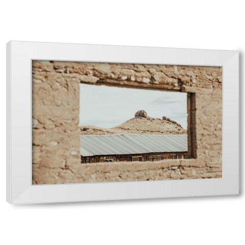 Desert Window White Modern Wood Framed Art Print by Larson, Nathan