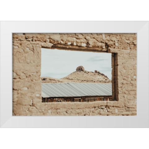 Desert Window White Modern Wood Framed Art Print by Larson, Nathan