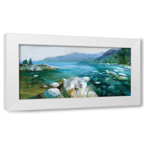 Western Lake II White Modern Wood Framed Art Print by Nai, Danhui