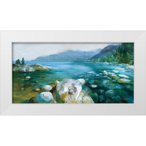 Western Lake II White Modern Wood Framed Art Print by Nai, Danhui