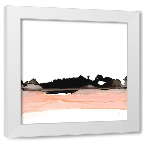 Salmonscape I White Modern Wood Framed Art Print by Paschke, Chris