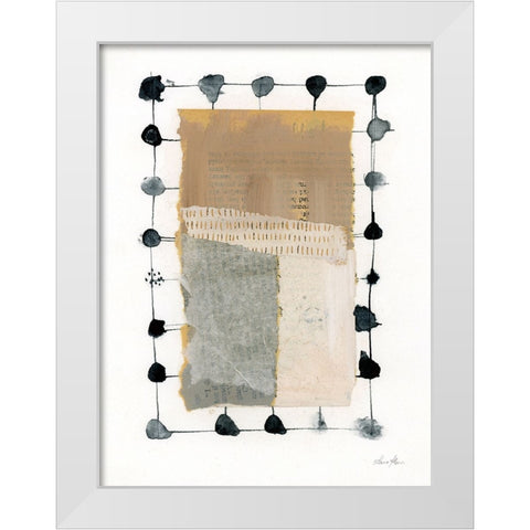 Neutral Collage II v2 White Modern Wood Framed Art Print by Horn, Laura