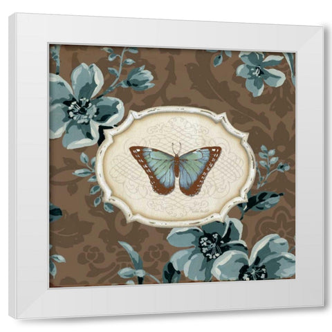 Butterfly Bliss III White Modern Wood Framed Art Print by Audit, Lisa