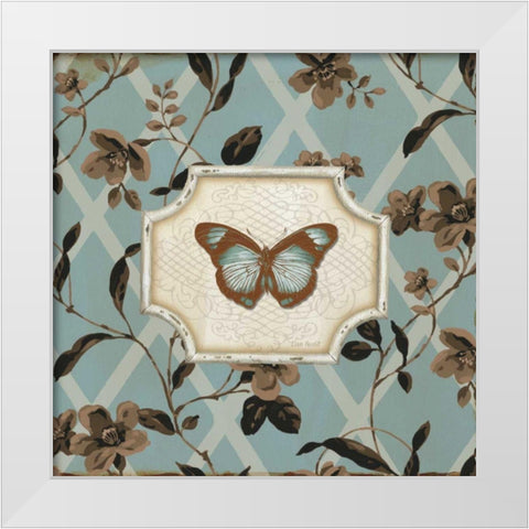 Butterfly Bliss IV White Modern Wood Framed Art Print by Audit, Lisa